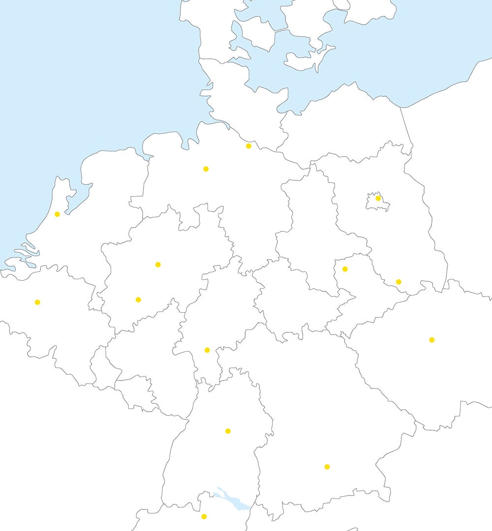 Deutschlandkarte-BECK-Profizentren